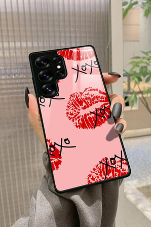 Samsung Galaxy S25 Ultra Uyumlu Dudak Tasarımlı Parlak Silikon Kılıf