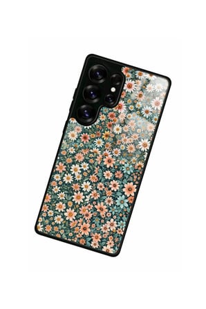 Samsung Galaxy S25 Ultra Uyumlu Karışık Çiçek Tasarımlı Parlak Silikon Kılıf