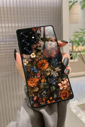 Samsung Galaxy S25 Ultra Uyumlu Karışık Çiçek Tasarımlı Parlak Silikon Kılıf