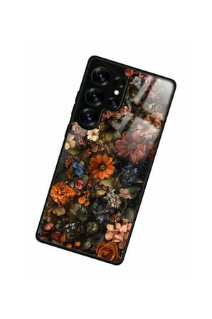 Samsung Galaxy S25 Ultra Uyumlu Karışık Çiçek Tasarımlı Parlak Silikon Kılıf