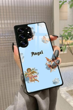 Samsung Galaxy S25 Ultra Uyumlu Melek Tasarımlı Parlak Silikon Kılıf