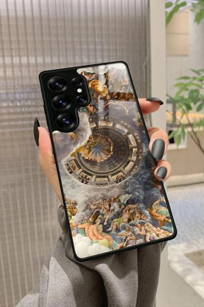 Samsung Galaxy S25 Ultra Uyumlu Rönesans Tasarımlı Parlak Silikon Kılıf