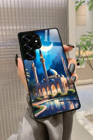 Samsung Galaxy S25 Ultra Uyumlu Cami Tasarımlı Parlak Silikon Kılıf