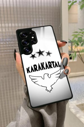 Samsung Galaxy S25 Ultra Uyumlu Karakartal Tasarımlı Parlak Silikon Kılıf