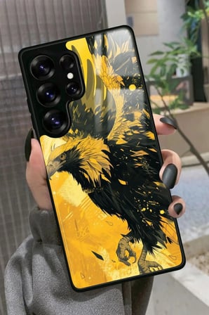 Samsung Galaxy S25 Ultra Uyumlu Kartal Tasarımlı Parlak Silikon Kılıf