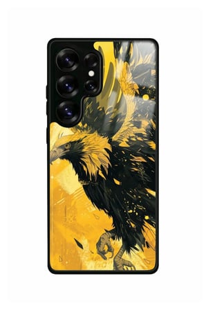 Samsung Galaxy S25 Ultra Uyumlu Kartal Tasarımlı Parlak Silikon Kılıf