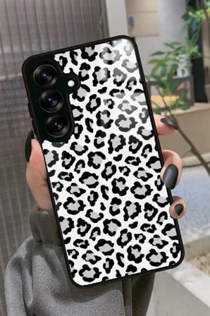 Samsung Galaxy S25 Uyumlu Leopar Tasarımlı Parlak Silikon Kılıf