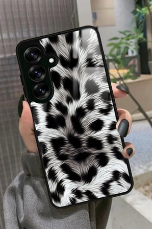 Samsung Galaxy S25 Uyumlu Leopar Tasarımlı Parlak Silikon Kılıf