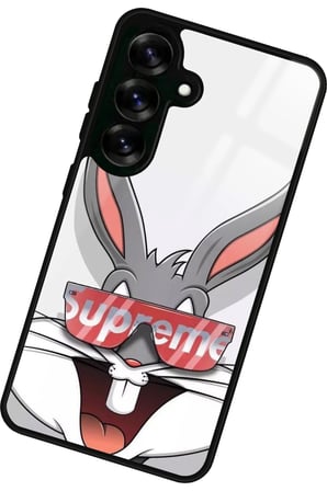 Samsung Galaxy S25 Uyumlu Bugs Bunny Tasarımlı Parlak Silikon Kılıf