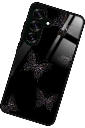 Samsung Galaxy S25 Uyumlu Kelebek Tasarımlı Parlak Silikon Kılıf