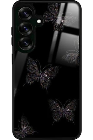 Samsung Galaxy S25 Uyumlu Kelebek Tasarımlı Parlak Silikon Kılıf