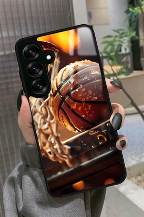 Samsung Galaxy S25 Uyumlu Basketbol Tasarımlı Parlak Silikon Kılıf