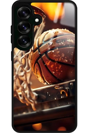 Samsung Galaxy S25 Uyumlu Basketbol Tasarımlı Parlak Silikon Kılıf