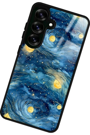 Samsung Galaxy S25 Uyumlu Van Gogh Tasarımlı Parlak Silikon Kılıf