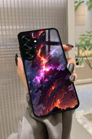 Samsung Galaxy S25 Uyumlu Soyut Sanat Tasarımlı Parlak Silikon Kılıf