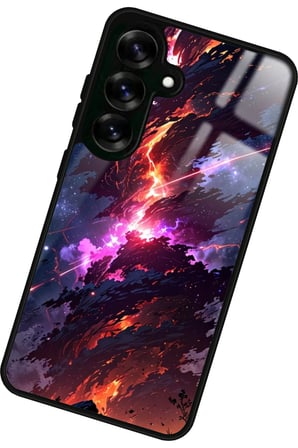 Samsung Galaxy S25 Uyumlu Soyut Sanat Tasarımlı Parlak Silikon Kılıf