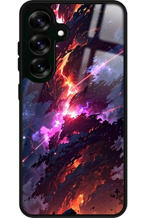 Samsung Galaxy S25 Uyumlu Soyut Sanat Tasarımlı Parlak Silikon Kılıf