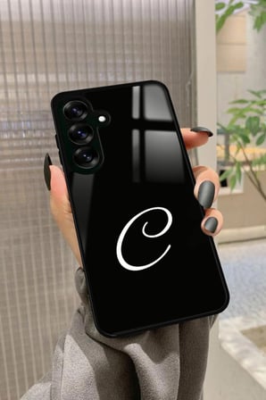Samsung Galaxy S25 Uyumlu C Harfi Yazılı Parlak Silikon Kılıf