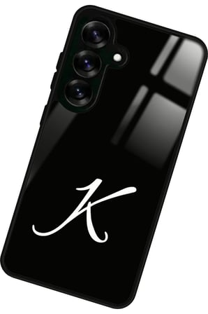 Samsung Galaxy S25 Uyumlu K Harfi Yazılı Parlak Silikon Kılıf