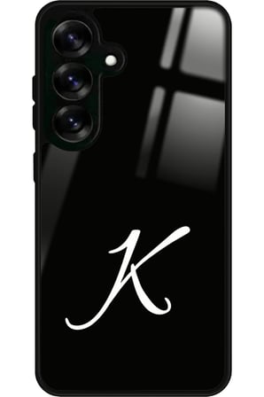 Samsung Galaxy S25 Uyumlu K Harfi Yazılı Parlak Silikon Kılıf