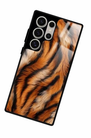 Samsung Galaxy S22 Ultra Uyumlu Sarı Leopar Tasarımlı Parlak Silikon Kılıf