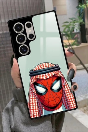Samsung Galaxy S22 Ultra Uyumlu Örümcek Adam Tasarımlı Parlak Silikon Kılıf