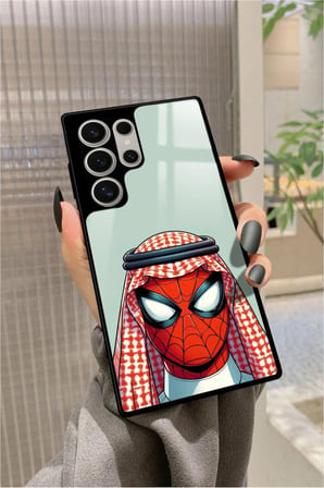 Samsung Galaxy S22 Ultra Uyumlu Örümcek Adam Tasarımlı Parlak Silikon Kılıf