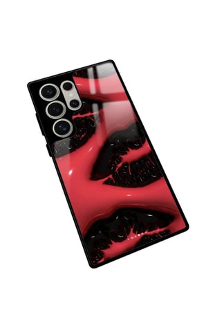Samsung Galaxy S22 Ultra Uyumlu Dudak Tasarımlı Parlak Silikon Kılıf