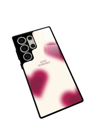 Samsung Galaxy S22 Ultra Uyumlu Love Yazılı Parlak Silikon Kılıf