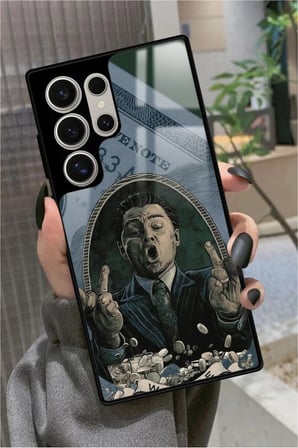 Samsung Galaxy S22 Ultra Uyumlu Money Tasarımlı Parlak Silikon Kılıf