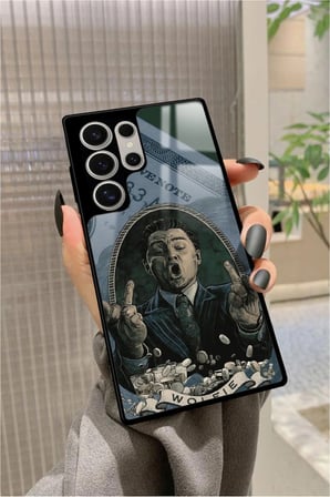 Samsung Galaxy S22 Ultra Uyumlu Money Tasarımlı Parlak Silikon Kılıf