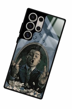 Samsung Galaxy S22 Ultra Uyumlu Money Tasarımlı Parlak Silikon Kılıf