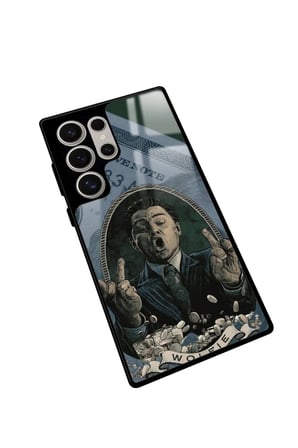 Samsung Galaxy S22 Ultra Uyumlu Money Tasarımlı Parlak Silikon Kılıf
