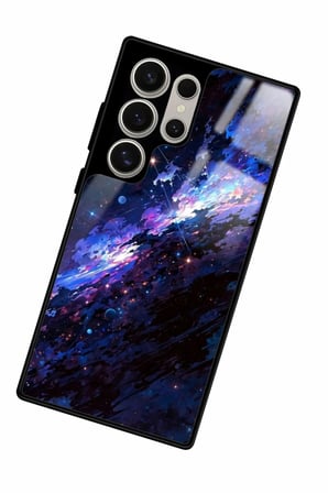 Samsung Galaxy S22 Ultra Uyumlu Soyut Sanat Tasarımlı Parlak Silikon Kılıf