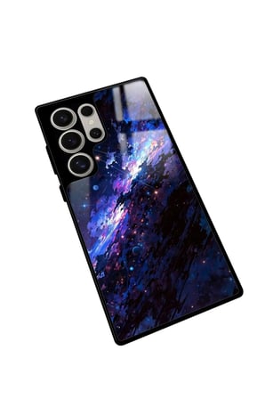 Samsung Galaxy S22 Ultra Uyumlu Soyut Sanat Tasarımlı Parlak Silikon Kılıf