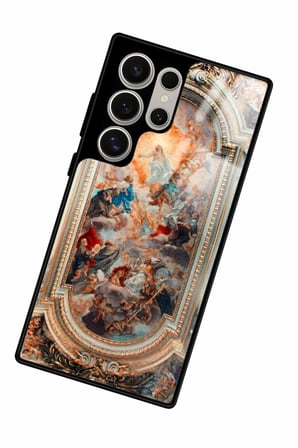 Samsung Galaxy S22 Ultra Uyumlu Rönesans Tasarımlı Parlak Silikon Kılıf