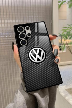 Samsung Galaxy S22 Ultra Uyumlu Araba Logosu Tasarımlı Parlak Silikon Kılıf