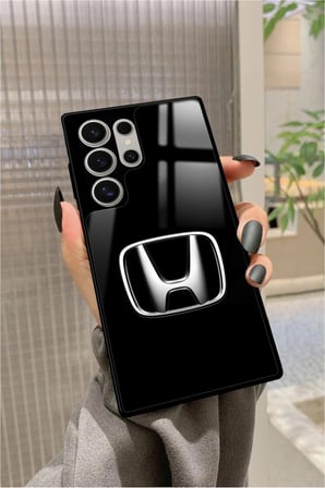 Samsung Galaxy S22 Ultra Uyumlu Araba Logosu Tasarımlı Parlak Silikon Kılıf