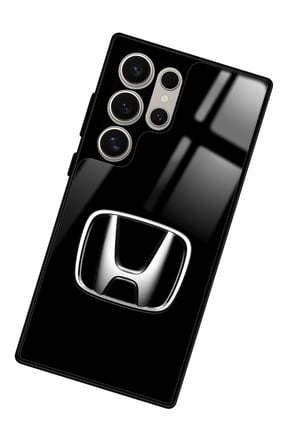 Samsung Galaxy S22 Ultra Uyumlu Araba Logosu Tasarımlı Parlak Silikon Kılıf