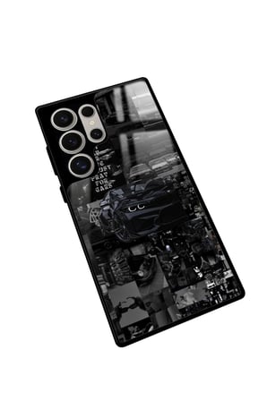 Samsung Galaxy S22 Ultra Uyumlu Araba Posteri Tasarımlı Parlak Silikon Kılıf