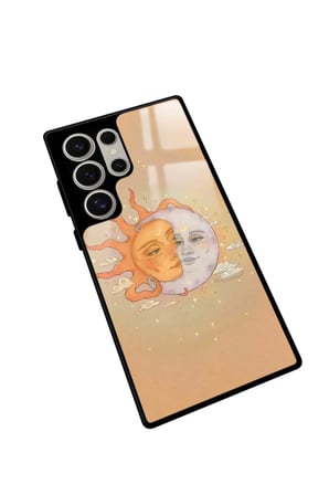Samsung Galaxy S22 Ultra Uyumlu Güneş Tasarımlı Parlak Silikon Kılıf