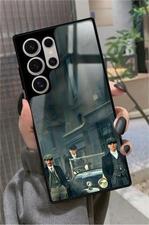 Samsung Galaxy S22 Ultra Uyumlu Peaky Blinders Tasarımlı Parlak Silikon Kılıf