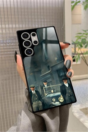 Samsung Galaxy S22 Ultra Uyumlu Peaky Blinders Tasarımlı Parlak Silikon Kılıf
