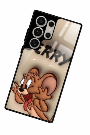Samsung Galaxy S24 Ultra Uyumlu Tom And Jerry Tasarımlı Parlak Silikon Kılıf