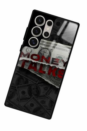 Samsung Galaxy S24 Ultra Uyumlu Money Tasarımlı Parlak Silikon Kılıf