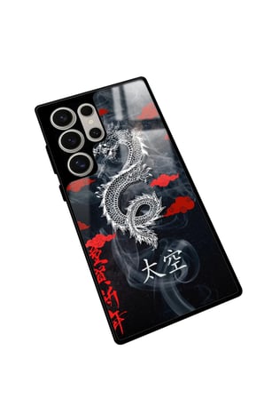 Samsung Galaxy S24 Ultra Uyumlu Dragon Tasarımlı Parlak Silikon Kılıf