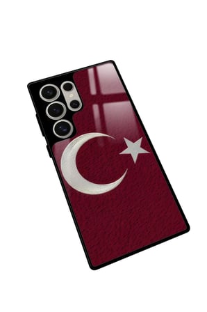 Samsung Galaxy S24 Ultra Uyumlu Türk Bayrağı Tasarımlı Parlak Silikon Kılıf