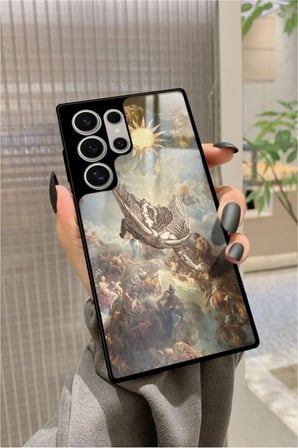 Samsung Galaxy S24 Ultra Uyumlu Melek Tasarımlı Parlak Silikon Kılıf