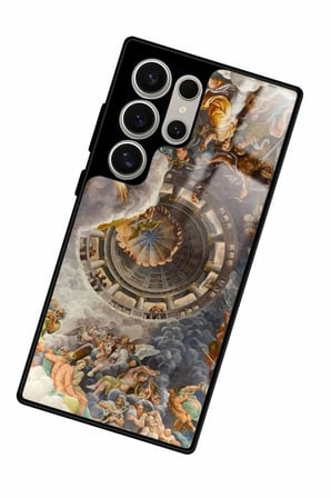 Samsung Galaxy S24 Ultra Uyumlu Rönesans Tasarımlı Parlak Silikon Kılıf