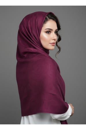 Pamuk Gül Desenli Fileli Trend Pembe Şal 75x190